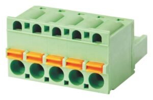 Euro Jack, Male Plug, 2-Position, 5.0mm Pitch, Push-in Spring Termination MR-2EDGKD-5.0-02P-14-00A(H)
