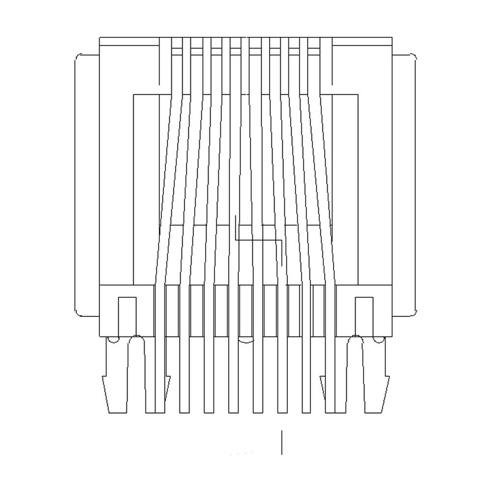 MR-57-04 Modular Jack, Side Entry PCB Mount