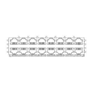 MR-59-07-RL MR-59-07-RL (8P8C) RJ45 2 x 8 Stacked Jack, 16 Port, Shielded