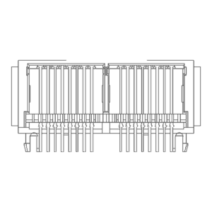 MR-59-32 MR-59-32 (8P) RJ45 2 Port Ganged Jack, Low Profile, Unshielded