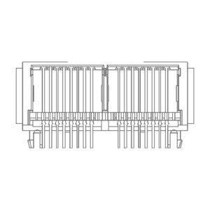 MR-59-32 MR-59-32 (8P) RJ45 2 Port Ganged Jack, Low Profile, Unshielded
