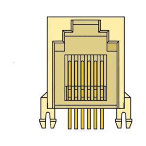 MR-961202 (6P6C) 6 Position, Mini Low profile, Side Entry Modular Jack