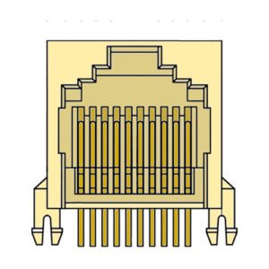 MR-961204 (10P10C) Mini Low Profile, Side Entry, Modular Jack