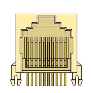 MR-961204 (10P10C) Mini Low Profile, Side Entry, Modular Jack