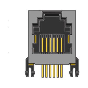 MR-961208 (6P6C) 6 position, RJ12, Mini Low Profile, With Metal Shielded Shell, Side Entry.