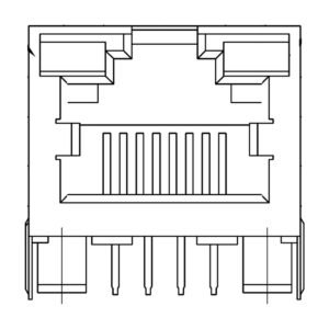 MR-9770 MR-9770 (8P8C) RJ45 Single Port Shielded Jack with R and C Termination, Bi-Colour LEDs