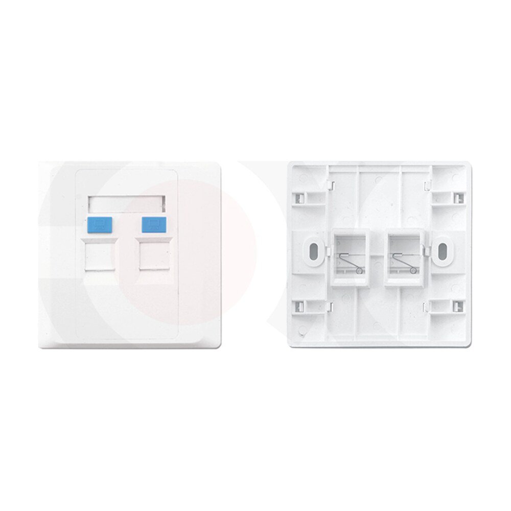 MR-FP-2007-2P — 86X86mm 2 Ports Face Plate Plastic Material:ABS