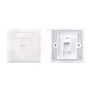 MR-FP-2008-1P - 86X86mm 1 Port Face Plate Plastic Material:ABS