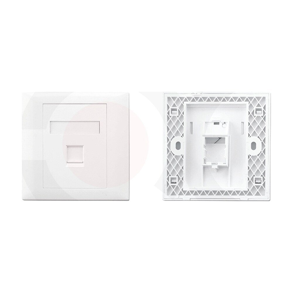 MR-FP-2008-1P — 86X86mm 1 Port Face Plate Plastic Material:ABS