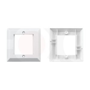 MR-FP-2101-2P - 86X86mm 2 Ports Bevel Face Plate Plastic Material:ABS
