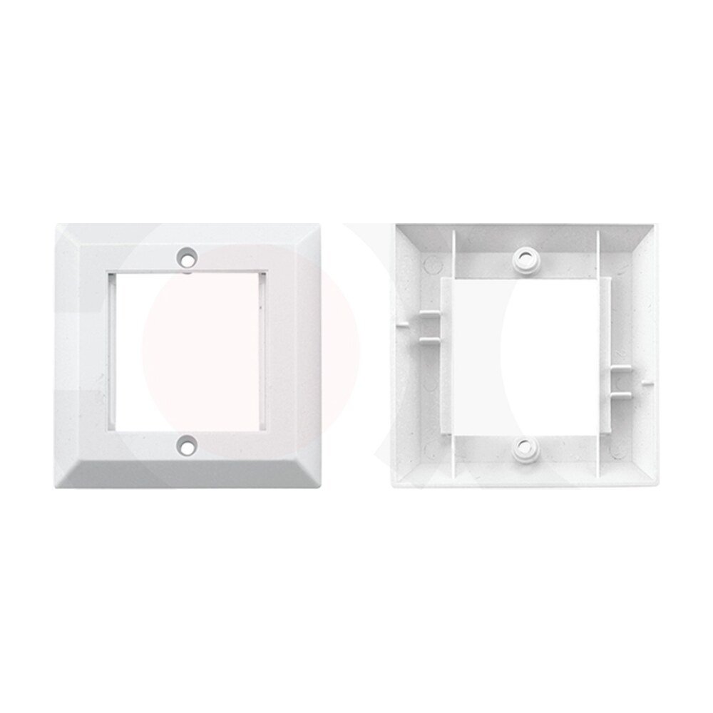 MR-FP-2101-2P — 86X86mm 2 Ports Bevel Face Plate Plastic Material:ABS