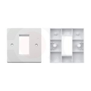 MR-FP-2102-1P - 86X86mm 1 Port Face Plate Plastic Material:ABS