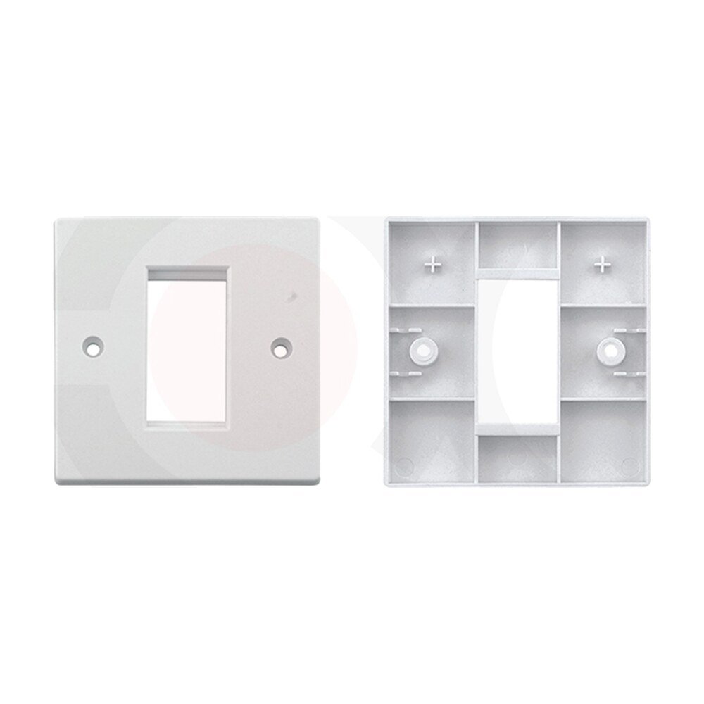 MR-FP-2102-1P — 86X86mm 1 Port Face Plate Plastic Material:ABS
