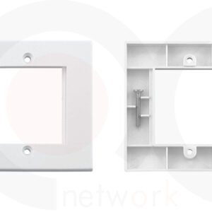 MR-FP-2104-2P - 86X86mm 2 Ports Bevel Face Plate Plastic Material:ABS