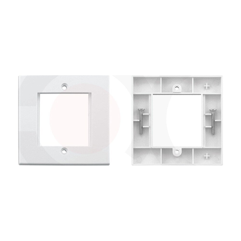 MR-FP-2104-2P — 86X86mm 2 Ports Bevel Face Plate Plastic Material:ABS