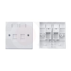 MR-FP-2106-2P - 86X86mm 2 Ports Face Plate Plastic Material:ABS