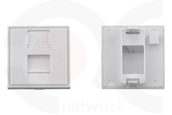 MR-FP-2202A — 45x45mm 1 port face plate Plastic Material:ABS