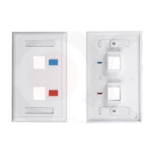 MR-FP-2301-2P - 114x70mm 2 ports face plate Plastic Material:ABS