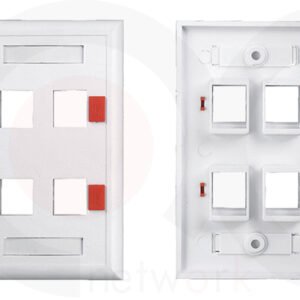 MR-FP-2301-4P - 114x70mm 4 ports face plate Plastic Material:ABS