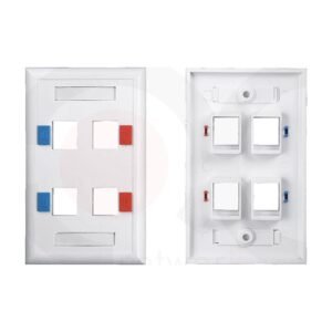 MR-FP-2301-4P - 114x70mm 4 ports face plate Plastic Material:ABS