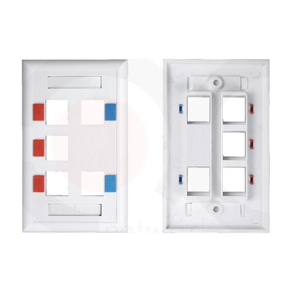 MR-FP-2301-5P — 114x70mm 5 ports face plate Plastic Material:ABS