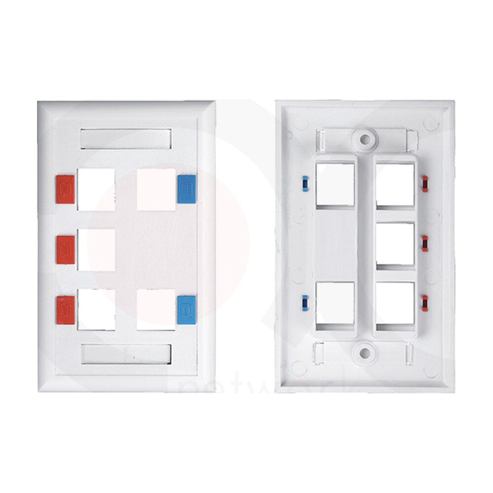MR-FP-2301-5P — 114x70mm 5 ports face plate Plastic Material:ABS