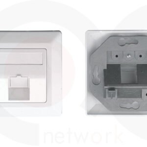 MR-FP-2401-1P - 80X80mm STP 1 port Bevelled face plate Blank Plastic Material:ABS Shield:Zinc die casting