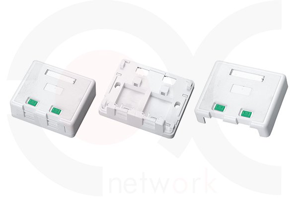 MR-FP-2501-2P — 2 Ports Blank Surface Mount Box Plastic Material:ABS