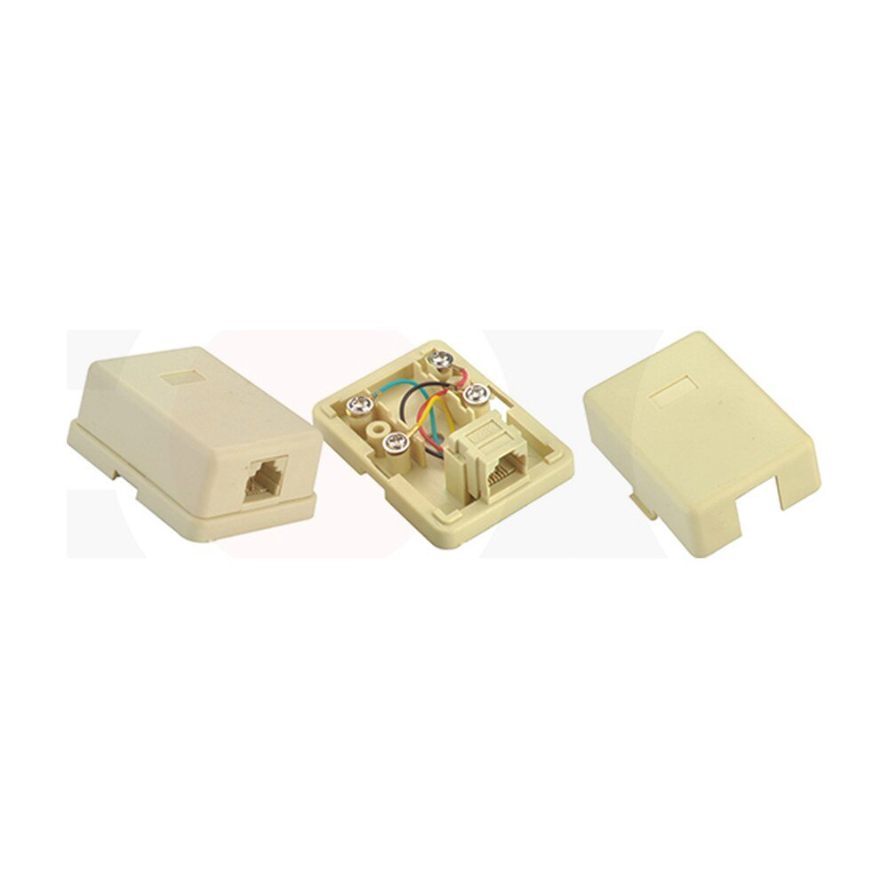 MR-FP-2505-1P — 1 Port Telephone Surface Mount Box Plastic Material:ABS