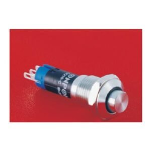 MR-GQ10-K-11 10 mm Metal Push Button - 1NO1NC, Stainless Steel, Solder Tab
