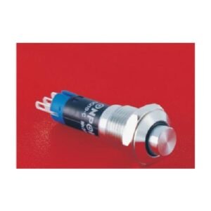 MR-GQ10-K-11 10 mm Metal Push Button - 1NO1NC, Stainless Steel, Solder Tab