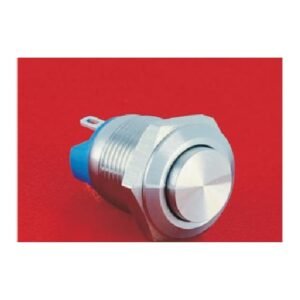 MR-GQ12-AH-10 12 mm Anti-Vandal Push Button - High Round Head, 1NO, Solder Tab
