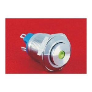 MR-GQ12-AH-10D 12 mm Anti-Vandal Push Button - High Round Head, Dot Illuminated, 1NO