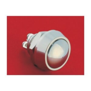 MR-GQ12B-10 12 mm Anti-Vandal Push Button - Domed Head, Screw Terminal, Nickel-Plated Brass or Stainless Steel