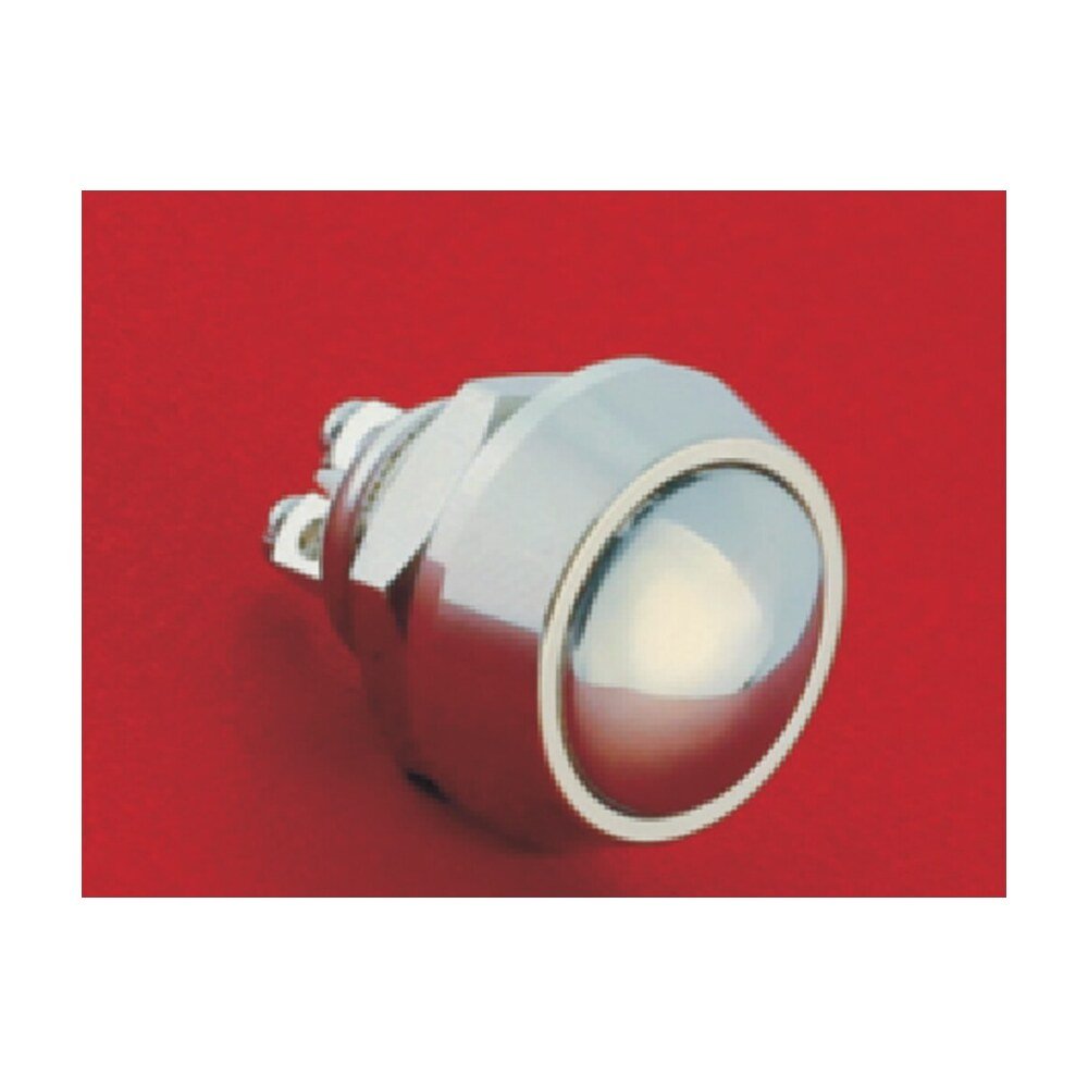 MR-GQ12B-10 12 mm Anti-Vandal Push Button - Domed Head, Screw Terminal, Nickel-Plated Brass or Stainless Steel