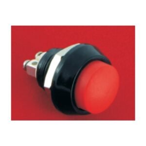 MR-GQ12G-10-AL 12 mm Anti-Vandal Push Button - High Domed Head, Screw Terminal, Black Anodised Aluminium Alloy