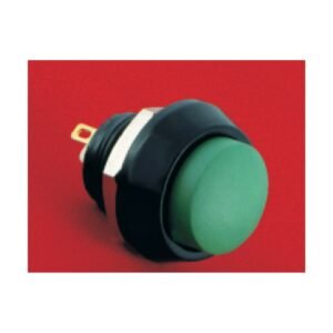MR-GQ12G-10-J-AL 12 mm anti-vandal push button, high domed head, pin terminal