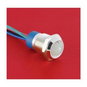 MR-GQ12G-D-RGB 12 mm Tri-Colour Metal Indicator Light - RGB, Domed Lens, IP67