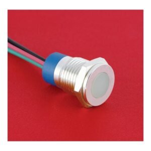 MR-GQ12T-D-RGB 12 mm Tri-Colour Metal Indicator Light - RGB, Flat Round Lens, IP67