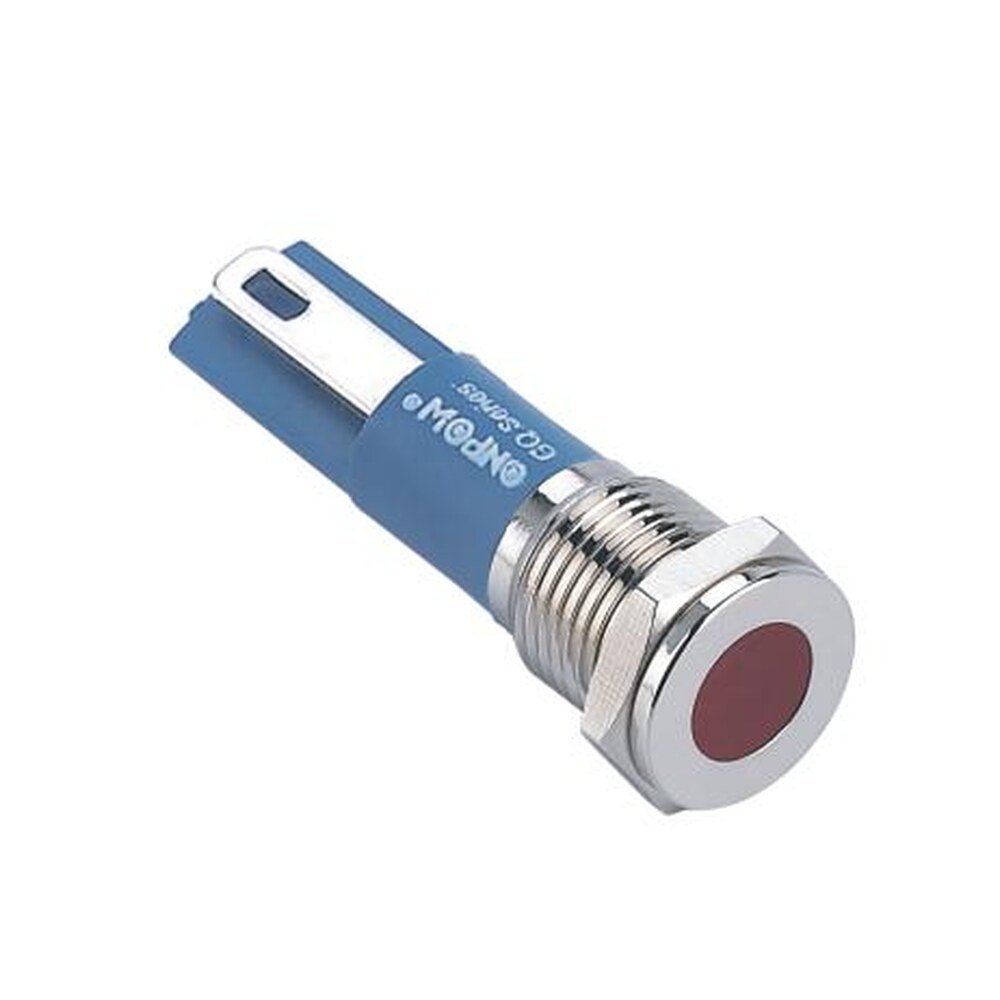 MR-GQ12T-D 12 mm Metal Indicator Light - Flat Round Lens, IP67