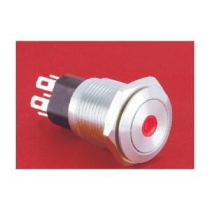 MR-GQ16-KF-11D 16 mm Metal Push Button - Flat Round Head, Dot Illuminated, 1NO1NC Changeover