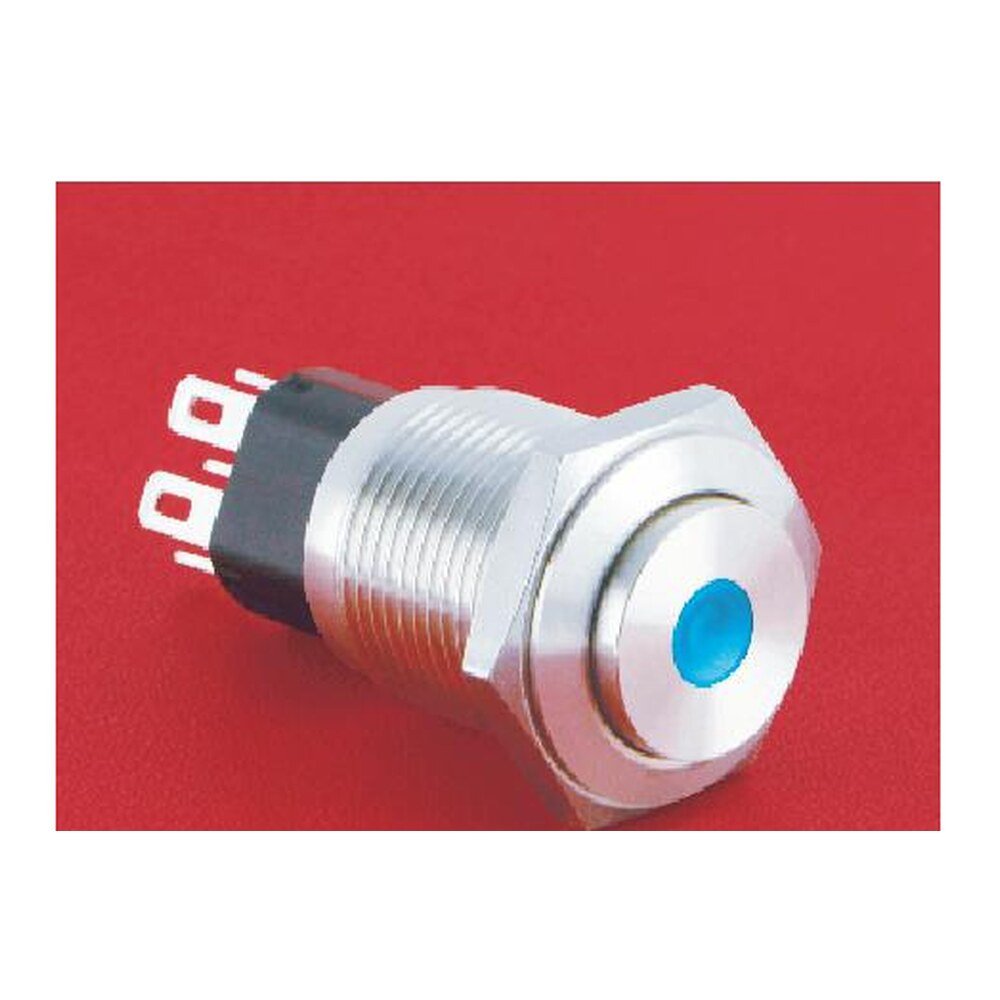 MR-GQ16-KH-11D 16 mm Metal Push Button - High Round Head, Dot Illuminated, 1NO1NC Changeover