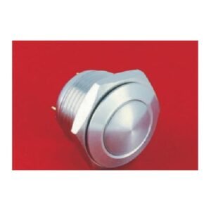 MR-GQ16B-10-J 16 mm Anti-Vandal Push Button - Domed Head, 1NO, Solder Tab