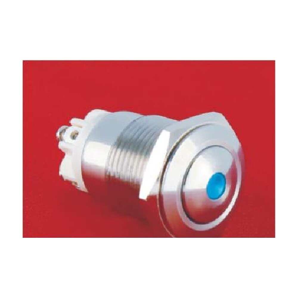MR-GQ16B-10D-J 16 mm Anti-Vandal Push Button - Domed Head, Dot Illuminated, 1NO