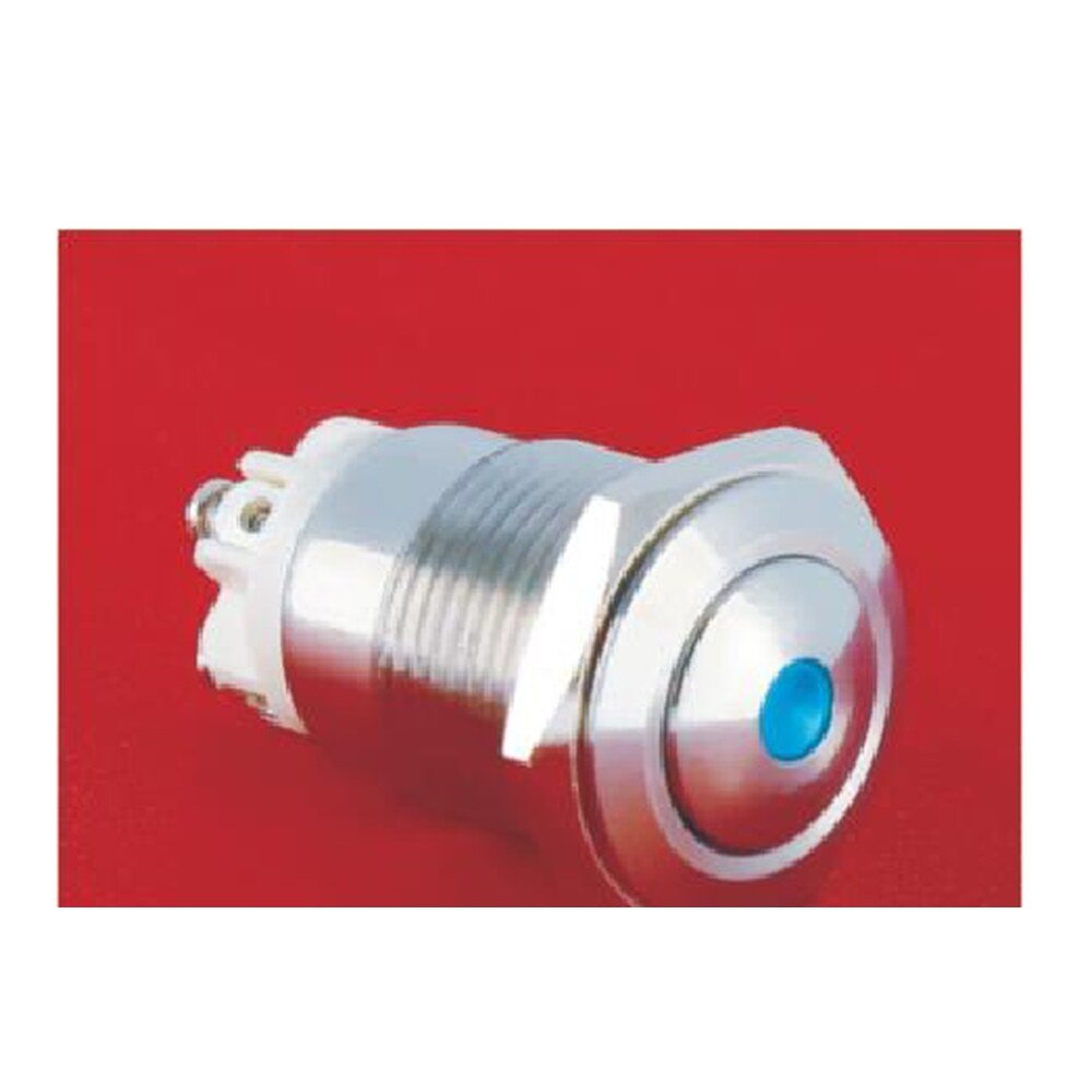 MR-GQ16B-10D-J 16 mm Anti-Vandal Push Button - Domed Head, Dot Illuminated, 1NO