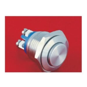 MR-GQ16H-10 16 mm Anti-Vandal Push Button - High Round Head, 1NO, Screw Terminals