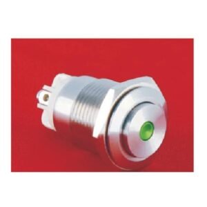 MR-GQ16H-10D 16 mm Anti-Vandal Push Button - High Round Head, Dot Illuminated, 1NO