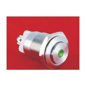 MR-GQ16H-10D 16 mm Anti-Vandal Push Button - High Round Head, Dot Illuminated, 1NO