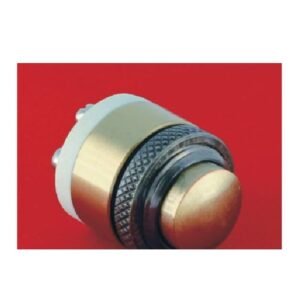 MR-GQ16M-10 16 mm Metal Push Button - Knurled Brass Head, 1NO, Screw Terminals