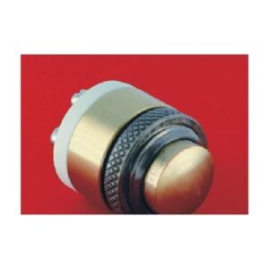MR-GQ16M-10 16 mm Metal Push Button - Knurled Brass Head, 1NO, Screw Terminals